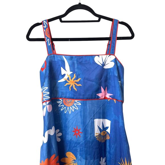 LA MAISE STUDIO Ria Satin Resort Maxi Dress NWT Small - Picture 5 of 6